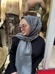 dior kaşmir ipek şal antrasit