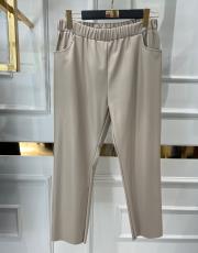 deri pantolon düz vizon