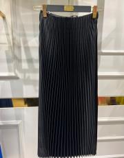 saten piliseli etek siyah