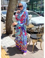 yazlık elbise bebe mavi 3