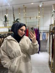 clover peluş kaban bej