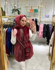 madelina yelek bordo