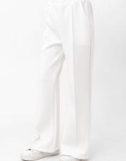 bol paça scuba pantolon beyaz