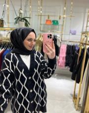 desenli hırka siyah 2