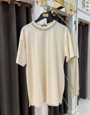 yaka taş detaylı t-shirt bej