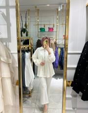 scuba taşlı takım beyaz 2