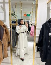 vien scuba elbise beyaz