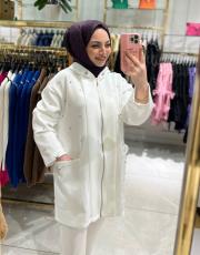 lessa taşlı kap beyaz 2