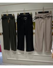 deri gold kemerli pantolon siyah 2