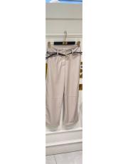 deri gold kemerli pantolon bej