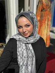 coach yerli yün ipek şal  siyah gri 2