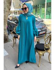 hüma elbise turkuaz