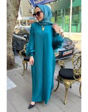 hüma elbise turkuaz 3