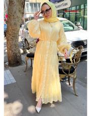 amelia elbise sarı 3