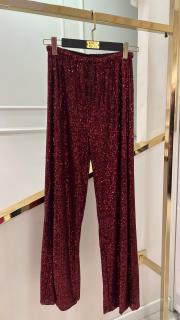 pul payet pantolon bordo