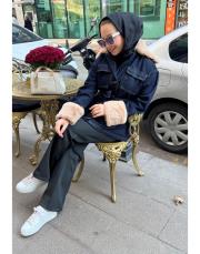 kürk detaylı kot ceket kot 2