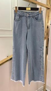 teby düğmeli pantolon mavi