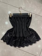 dantel detaylı etek içlik siyah