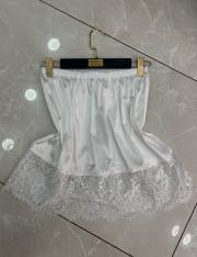 dantel detaylı etek içlik beyaz