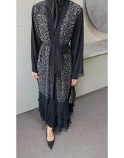 payetli jess abaya siyah 2