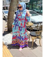 yazlık elbise mor