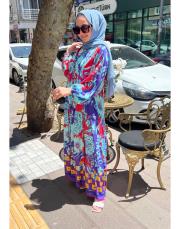 yazlık elbise mor 3