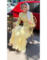 ocea elbise sarı 3