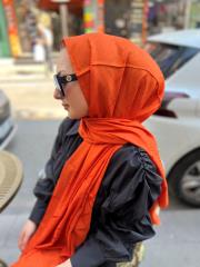 fendi pamuk ipek oranj